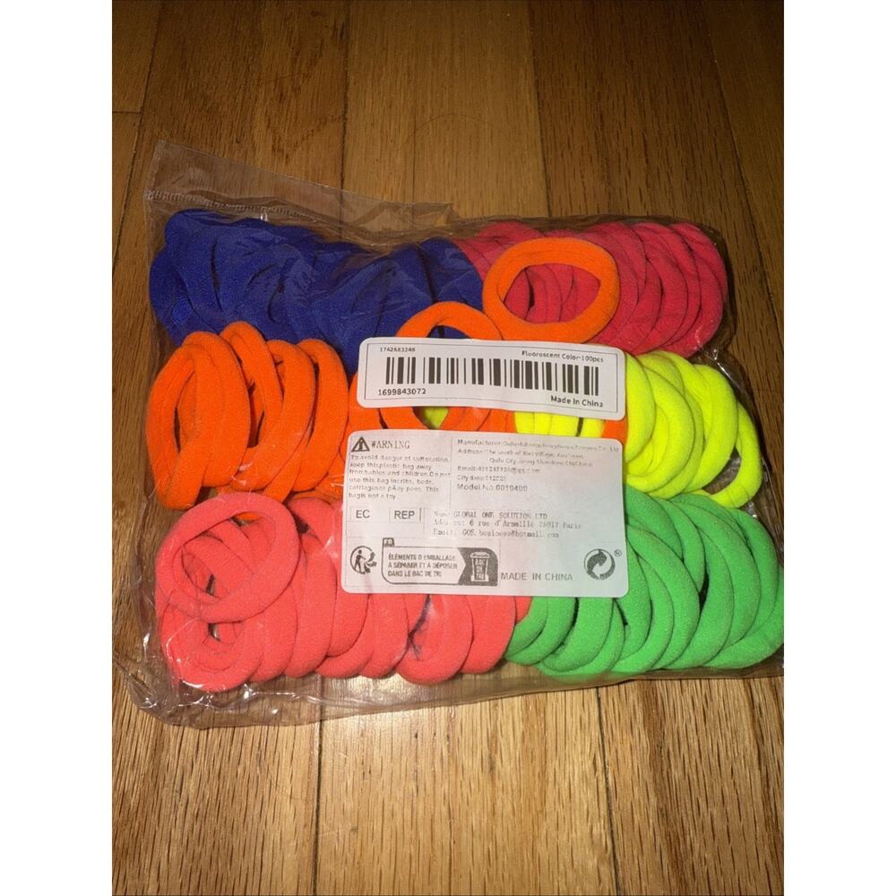 Men Women Hair Ties Soft Seamless Hair Bands Fr Thick Thin Hair Fluorescent